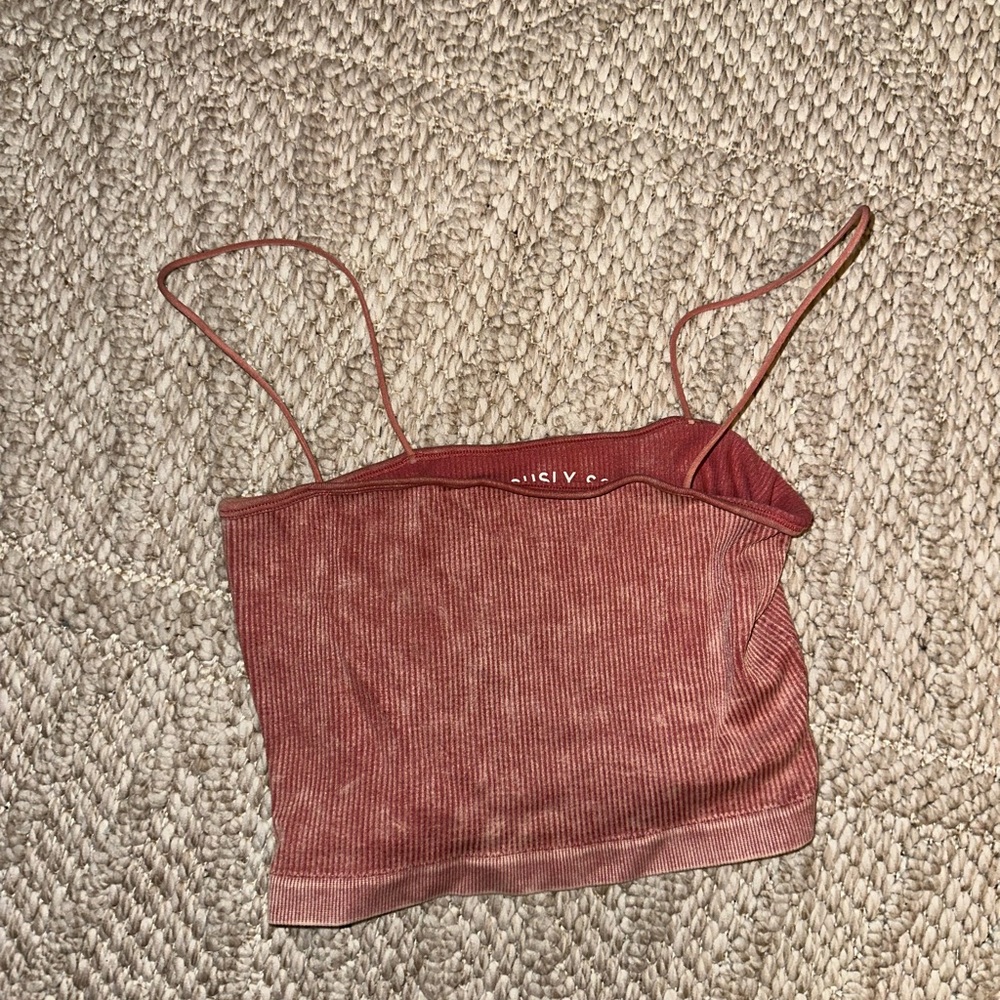 Aeropostale Pink Fitted Crop Camisole